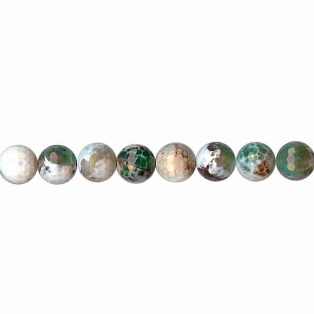 FIRE AGATE GREEN 10MM FACETED